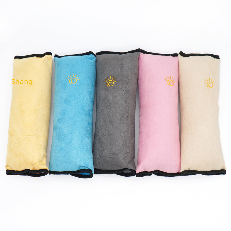 Car seat belt cover with cartoon cute insurance shoulder cover lengthened and thickened plush anti-strangle sleeping pillow_autovado.com