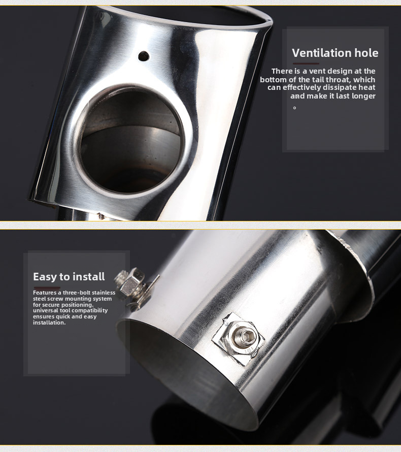 Cross-Border Hot Sale Suitable For CRV Range Rover IX35 Car-Specific Tail Muffler Car Exhaust Pipe Silencer Tailpipe_autovado.com