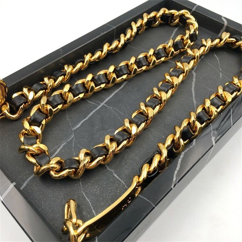 Designer Vintage Belts Gold Red Leather Rope Chain for Women Letter Dress Waistband Copper Adjustable Lady High Quality_autovado.com