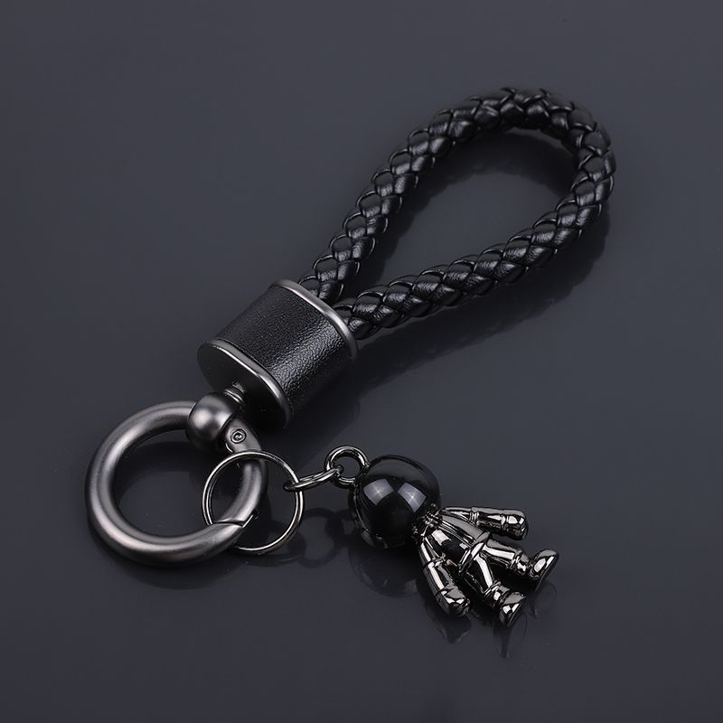 Car Key Chain Pendant Women's Men's High End Personality Creative Braided Leather Car Key Chain Cute Ins Internet Celebrity_autovado.com