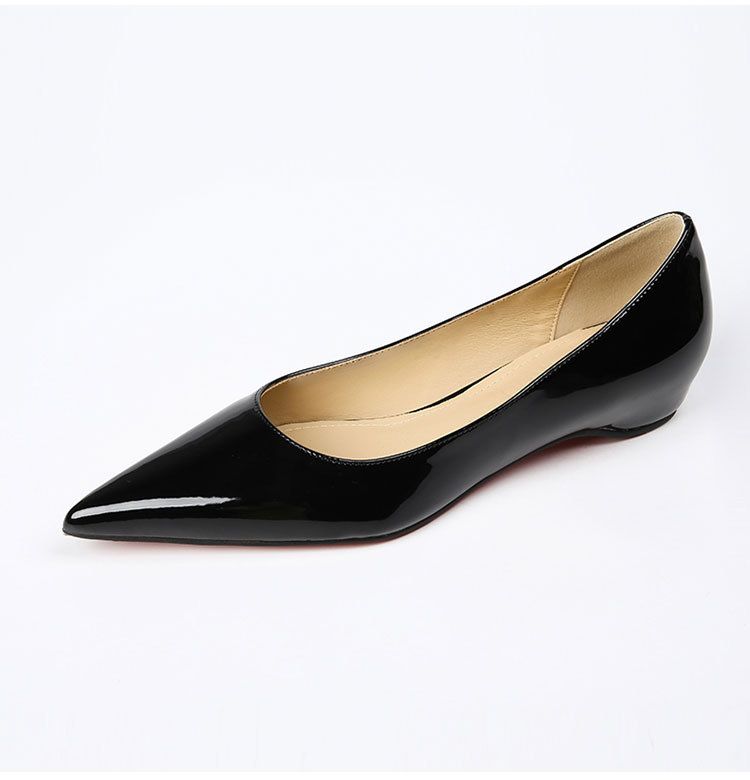 Women's shinguchi party commuter big size premium red bottom nude pointed flats_autovado.com