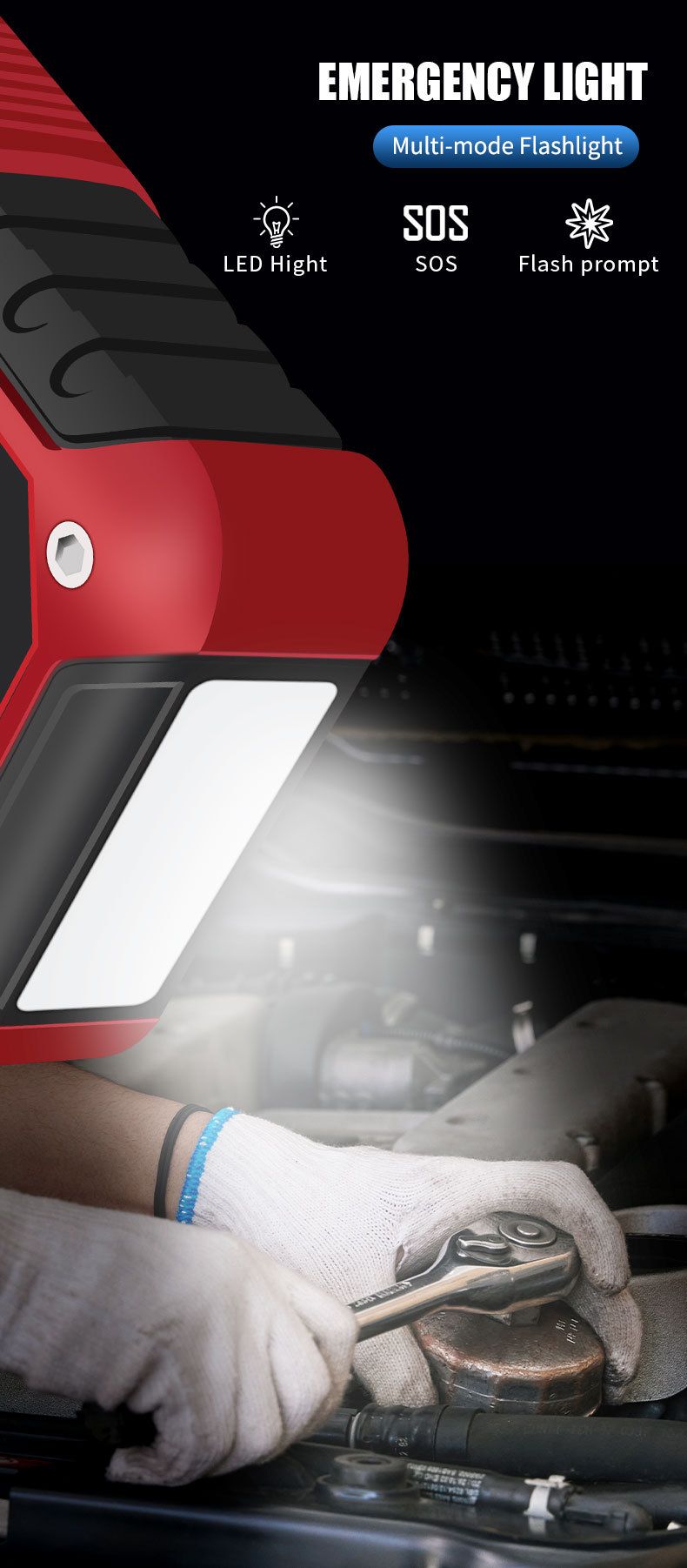 Portable Multi-Function Power Bank Emergency Jump Starter Outdoor Car Battery Rescue_autovado.com