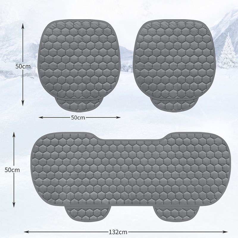 Car Front Rear Warm Seats Cushion Protector Plush Cover Autumn Winter Universal For Sedan Hatchback SUV Seat Mat_autovado.com