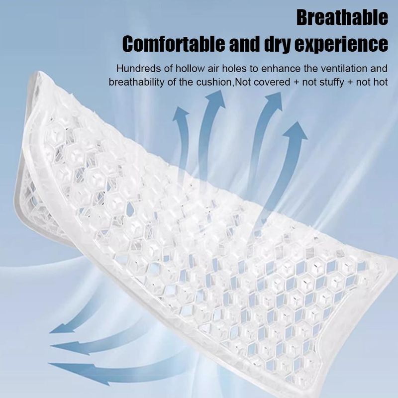 Summer Lumbar Support Honeycomb Gel Ice Thread Seat Backrest Ventilation Breathable Car Cushion Accessories_autovado.com