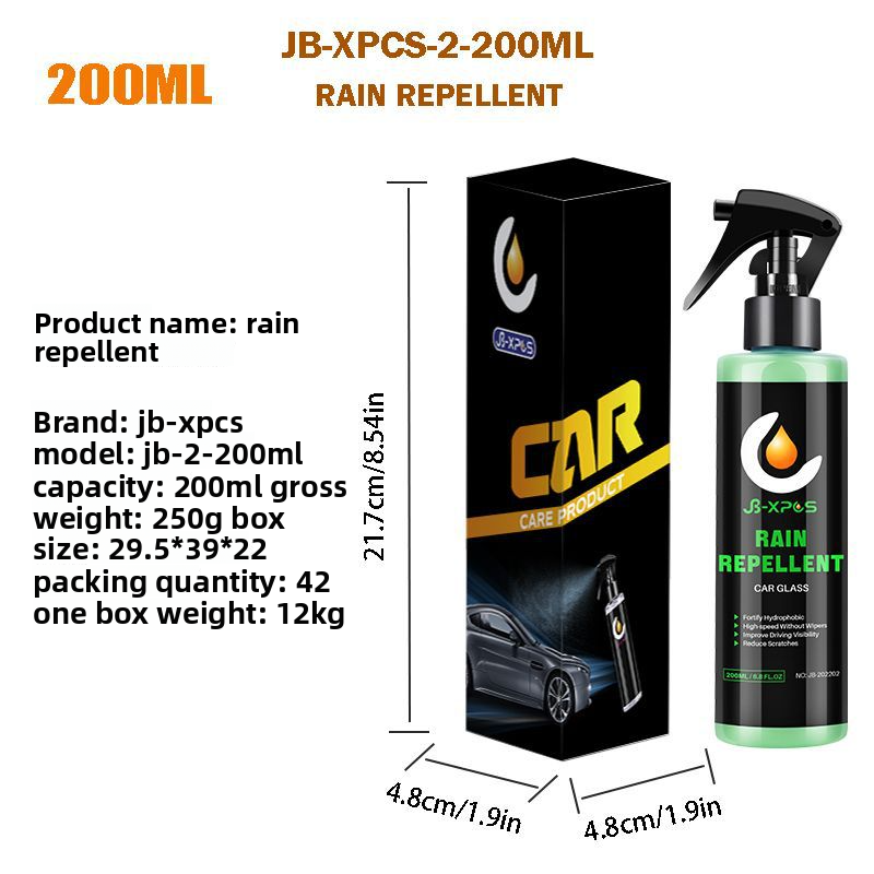 JB-XPCS-2 Car Glass Rainproof Agent Windshield Nano Coating Spray Waterproof Wiper_autovado.com