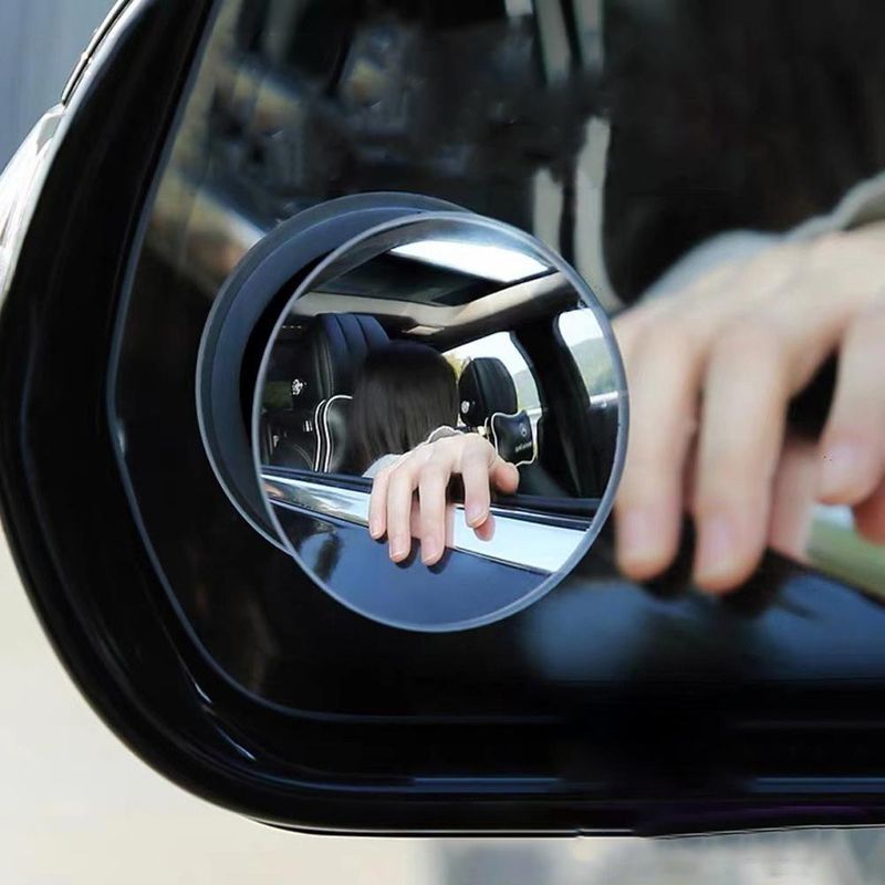 Car Rearview Small Circular Reverse Magic Device, Blind Spot, High-definition Waterproof Auxiliary Mirror, 360 Degree_autovado.com