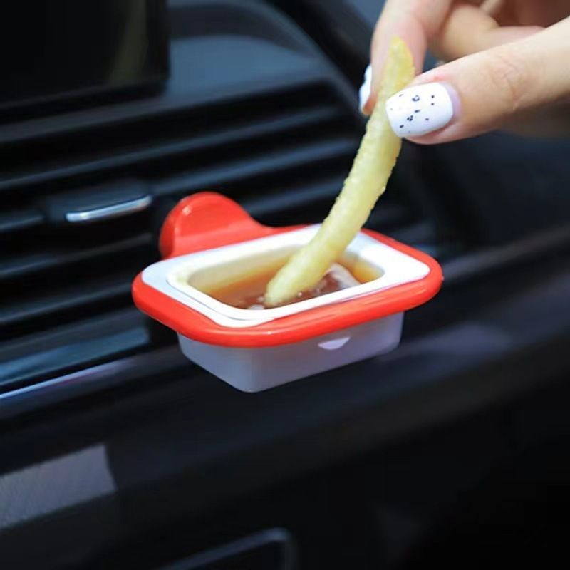 Factory cross-border new car French fries cup holder multifunctional storage box tomato sauce holder French fries dip_autovado.com