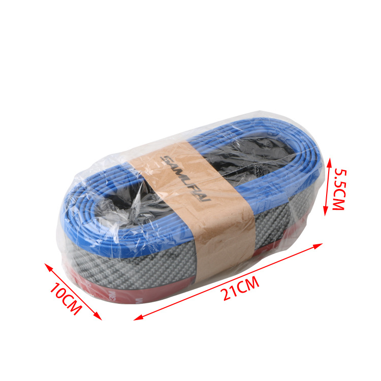 Anti-Collision Modification Universal Small Body Kit Bumper Carbon Fiber Car Accessories Front Lip Strip_autovado.com