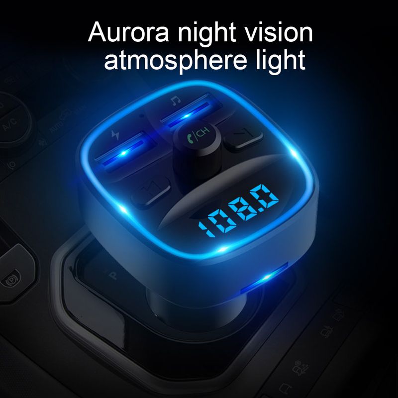 Yuanmheng T25 Dual USB Ports Smart Car Bluetooth-compatible 5.0 MP3 Music Player Hands-free Call_autovado.com