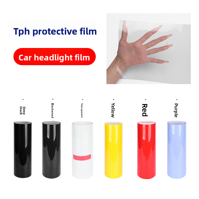 TPU Headlight Control Color Changing Self-Repairing Car Light Anti-Scratch Protective Blackened Taillight Film_autovado.com