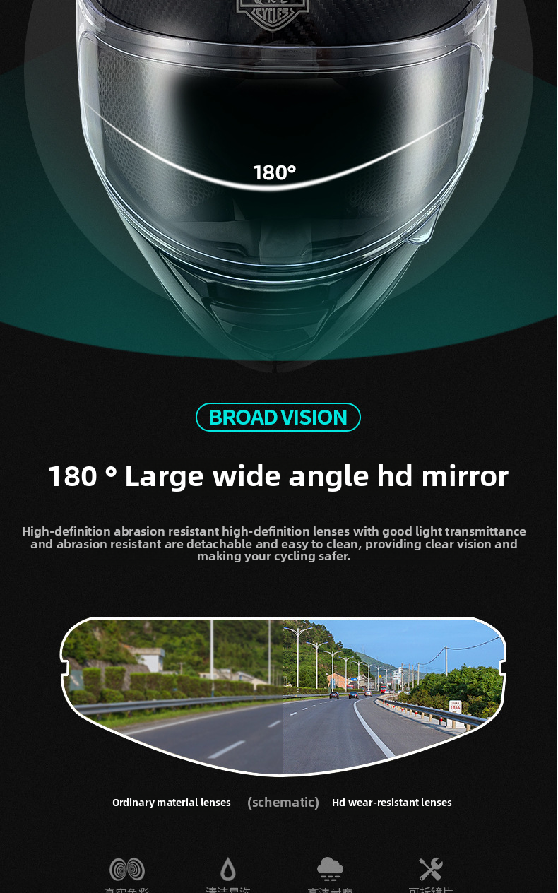Qike Carbon Fiber Motorcycle Personalized Lightweight Coverage Four Seasons Universal Ultra Light Men's Full Helmet_autovado.com