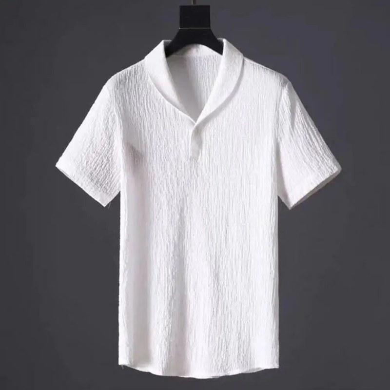 2Pcs/Set Summer Outfits Men's Sets Pure Color Short Sleeve Shirts Pants Two Piece Set Men Tracksuits спортивный костюм_autovado.com