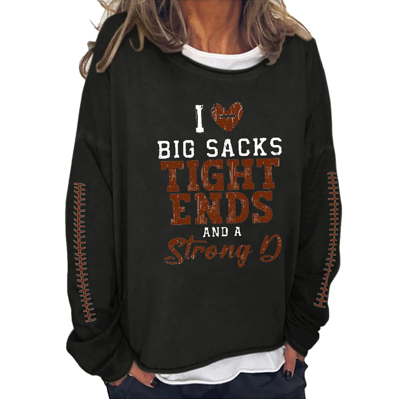 Women's Clothing Autumn and Winter Women's Clothing Digital Football Print Round Neck Long Sleeve Casual Sweater_autovado.com