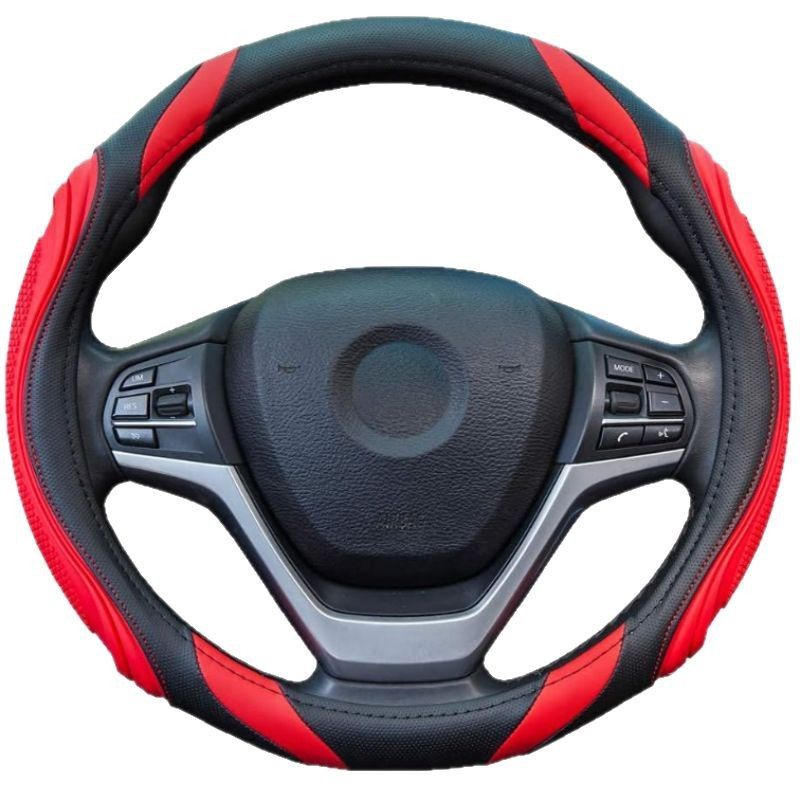 Fashionable Stitching Of Steering Wheel Available In All Seasons, Leather , Concave And Convex Massage, Car Handle_autovado.com