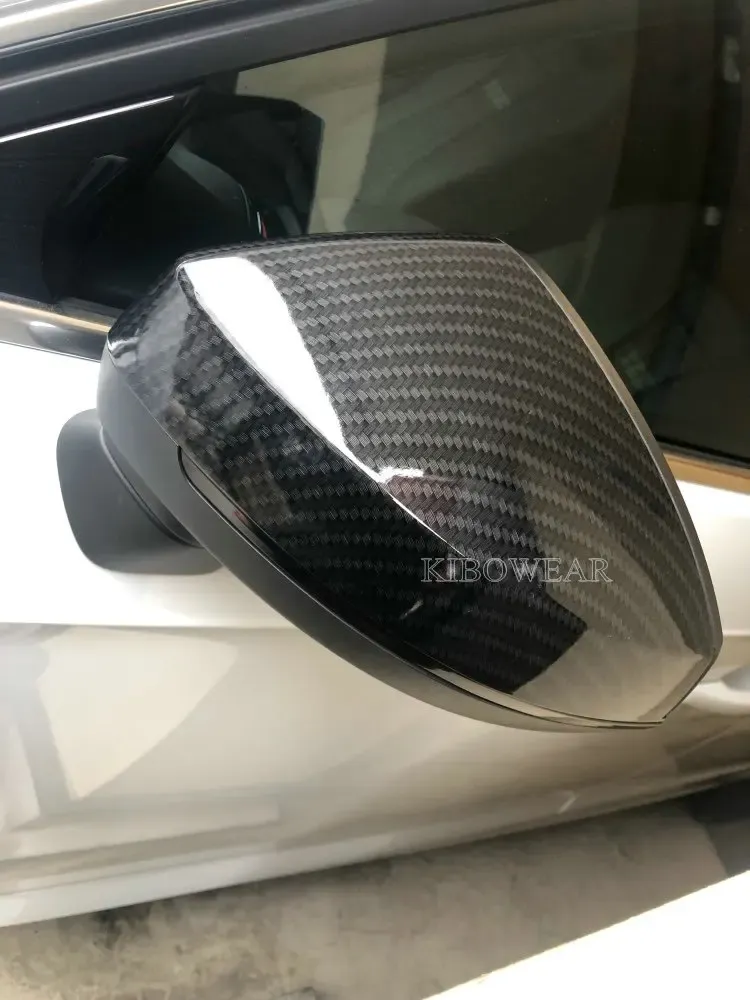Pair for Auto A3 S3 8V Side Wing Mirror Covers Caps (Carbon Look) Replace 2015 2016 2017 2018 2013 2014 2019_autovado.com