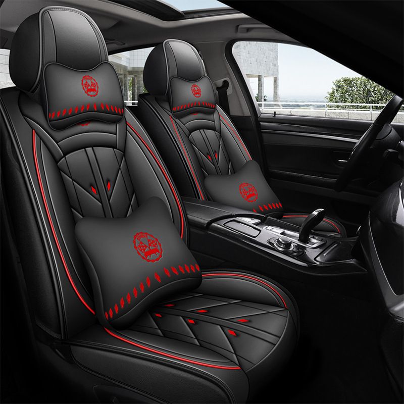 Winter Car Cushion Seat Cover Full Surrounding Four Seasons General New Leather Seat Cover Linen Leather Seat Cushion Seat Cover_autovado.com