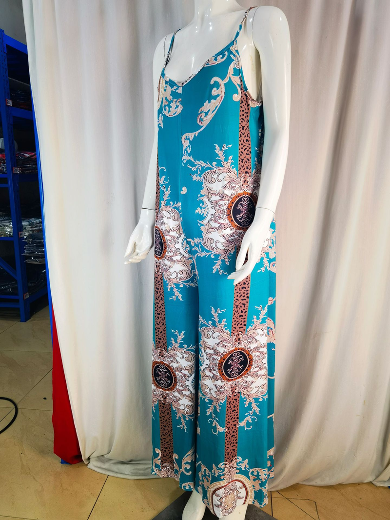 Women's Clothing new casual printed backless sexy jumpsuit_autovado.com