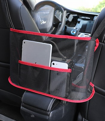 Hanging Central Control Isolation Net Pocket Multi-Functional Storage Organizer Bag For Car Interior Decoration_autovado.com