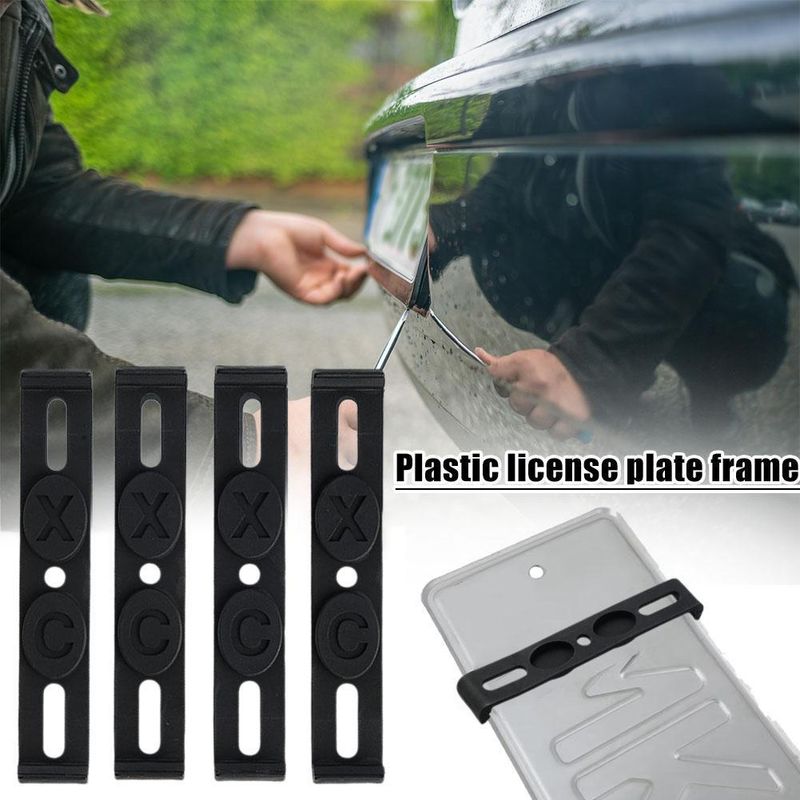 European Standard Simple Plastic Buckle, Russian License Plate Frame, Ukrainian Four Piece Set_autovado.com