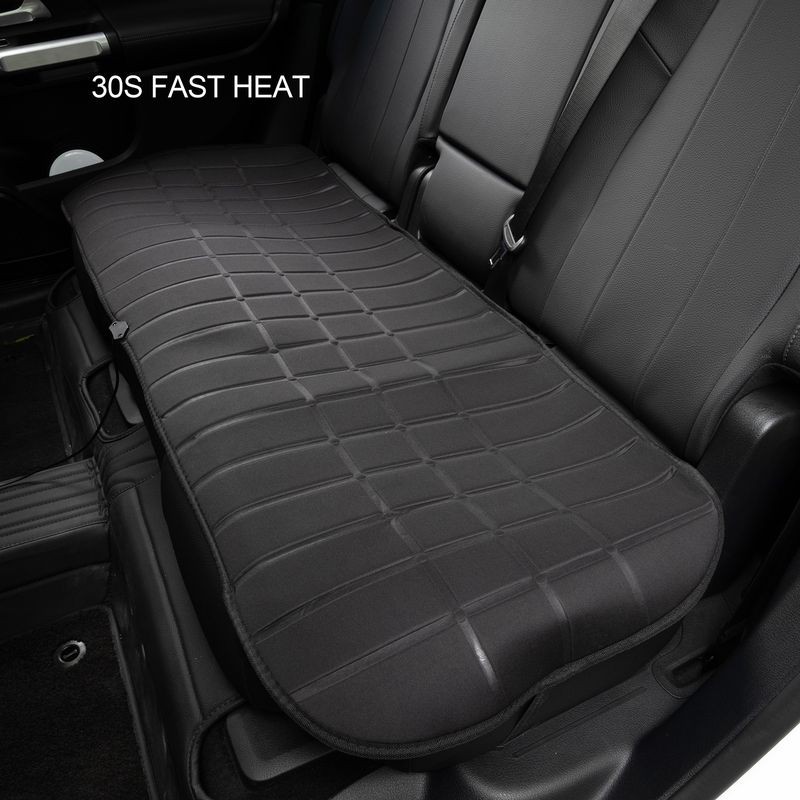 Car 2nd Row Heated Rear Seat Cover Cushion Warmer Pad 12V 24V Universal Winter Warming Heater Protector Accessories_autovado.com