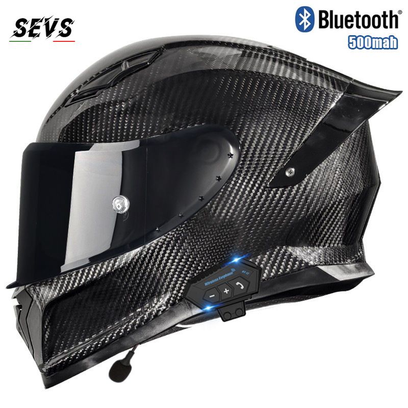 DOT-Certified Carbon Fiber Full-Face Motorcycle Helmet – Ultra-Lightweight 3K/12K/Forged Carbon With Bluetooth, All-Season Riding Protection (M-XXL)_autovado.com