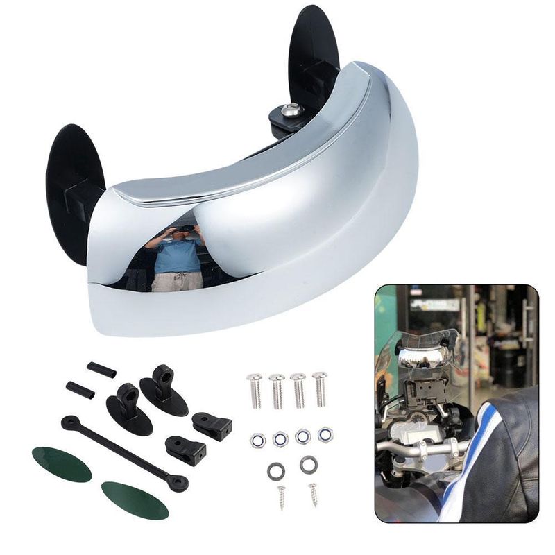 Motorcycle Off-road Vehicle Modification Accessories: 180 ° Wide-angle Rearview Mirror, Full Angle, No Blind Spots,_autovado.com