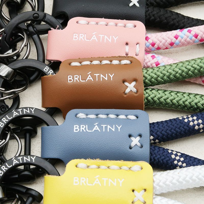 Handmade Genuine Leather Puppy Keychain Anti Lost Lanyard Pendant French Fighting Dog Car Keychain Braided Rope Keychain_autovado.com