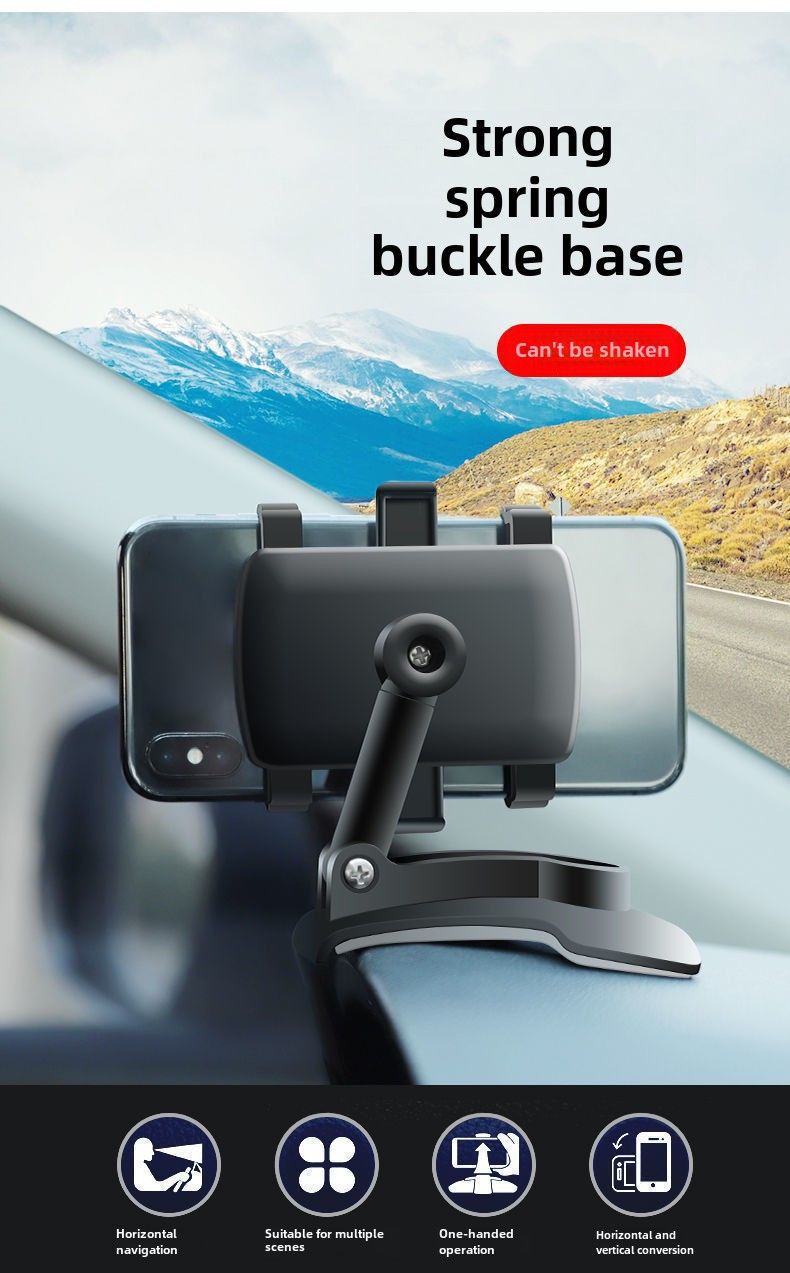 Cross-border car mobile phone bracket car multi-function rotating car dashboard rearview mirror navigation bracket wholesale_autovado.com
