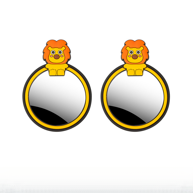 Rearview Round Mirror Reversing Aid Spot Reflection Assist Blind Area 360 Degree Cartoon Ultra-Clear Small Car_autovado.com