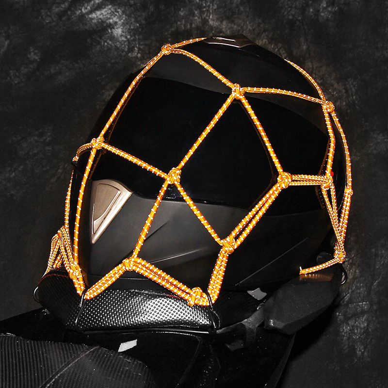 Motorcycle Mesh Fuel Tank Helmet, Fixed Mesh, Luggage Bag, Elastic Night Reflective Strap, Tying Rope, Rear Seat_autovado.com