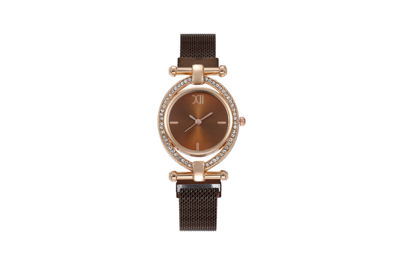 Diamond-encrusted Oval Women's Watch Women's Watch Ferromagnetic Quartz Watch Women's Iron-absorbing Stone_autovado.com