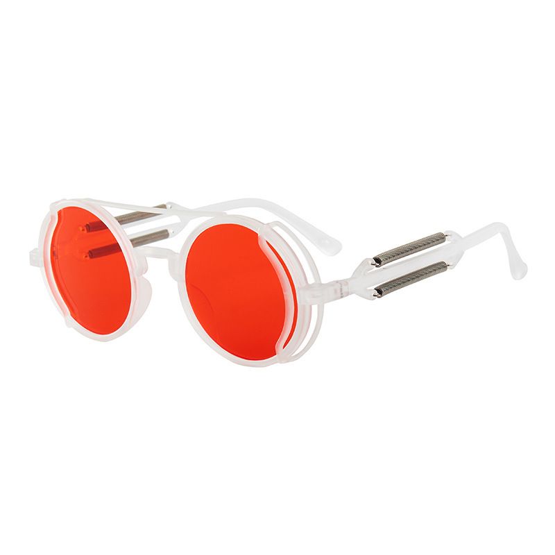 Unisex Cyberpunk trend Retro sunglasses Round sunglasses_autovado.com