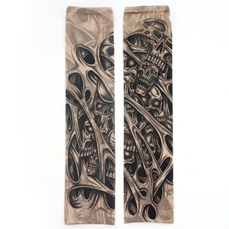 Zhuoxinder Unisex Stretchy UV Protection Cycling Outdoor Slip On Tattoo Arm Sleeve_autovado.com