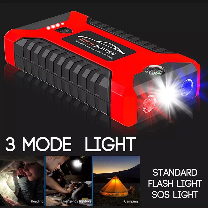 99800mAh 12V Air Pump Portable Emergency Multi-function Rechargeable Battery Jump Starter Power Bank Car Jumper With LED_autovado.com