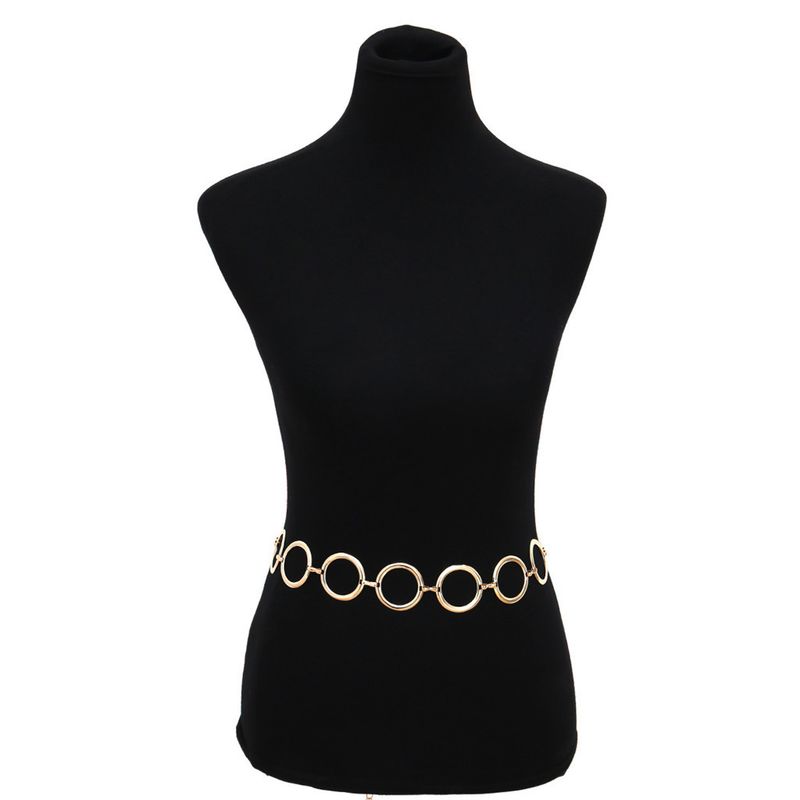 HOT Y2k Women's Fashion Cute Heart Shaped Metal Dress Jeans Chain Waistband Accessories Waist Belt for Women_autovado.com