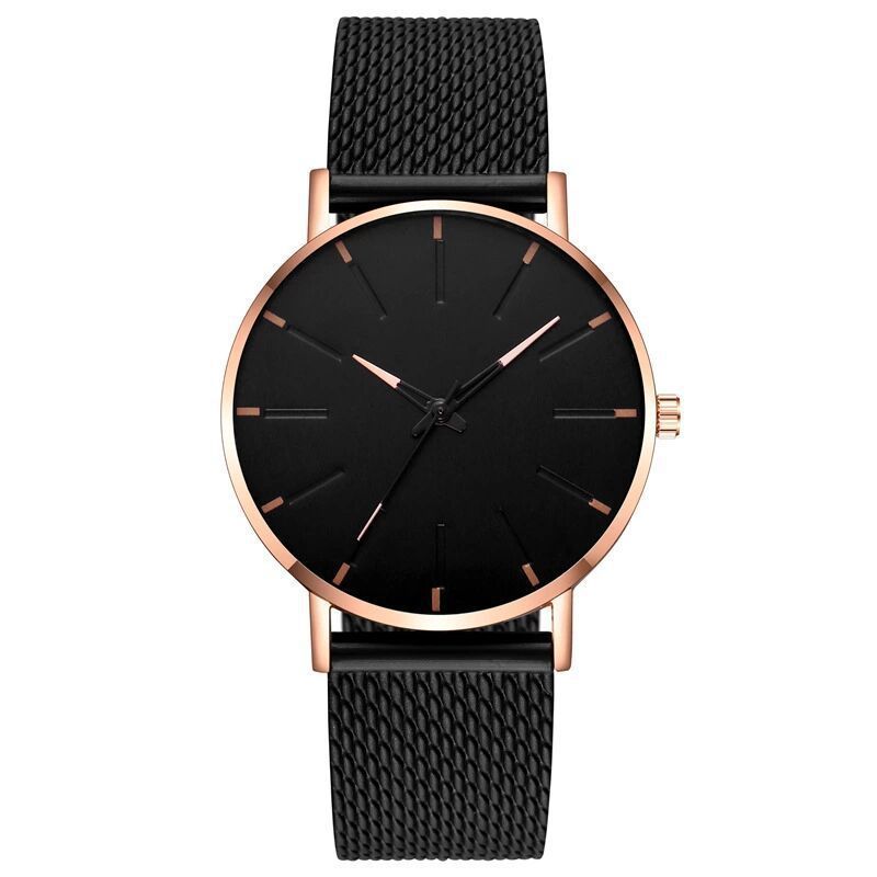 men's and Women's Business color scale fashion watches men's mesh belt thin quartz watches_autovado.com