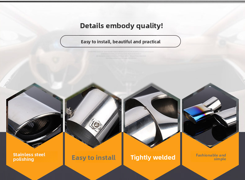 Cross-Border Hot Sale Suitable For CRV Range Rover IX35 Car-Specific Tail Muffler Car Exhaust Pipe Silencer Tailpipe_autovado.com