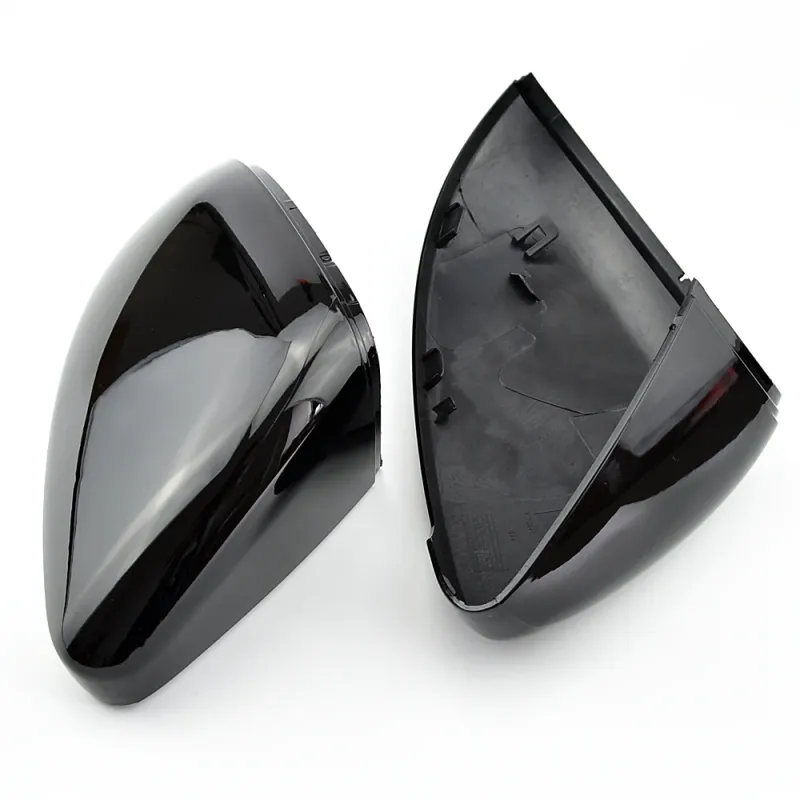 Black Side Wing Mirror Cover For VW Passat B7 CC Scirocco MK3 Jetta MK6 EOS Beetle R Trim Caps Case Rearview replace_autovado.com