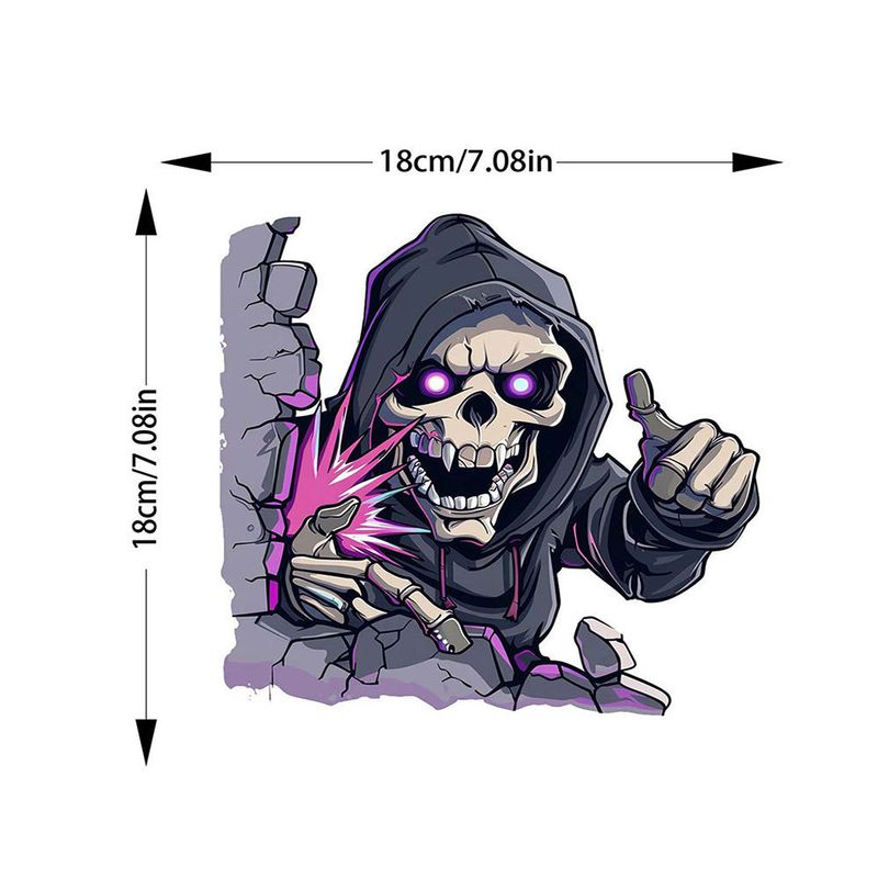 Halloween ghost face car stickers animal stickers motorcycle scratch cover creative body stickers_autovado.com