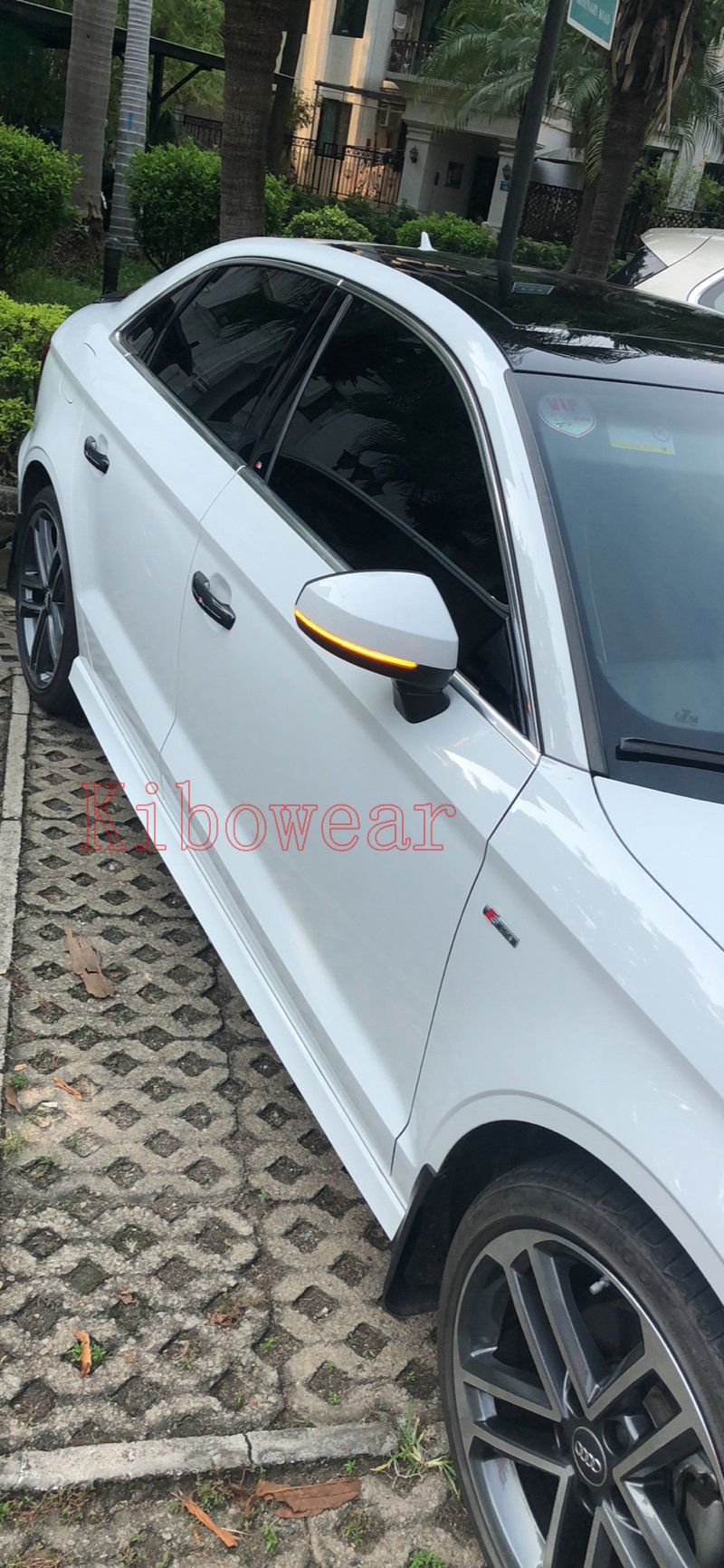 2pcs Crystal for A3 8V S3 RS3 Bright LED Turn Signal Dynamic Side Mirror light blinker Indicator 2013 2015 2017 Clear_autovado.com