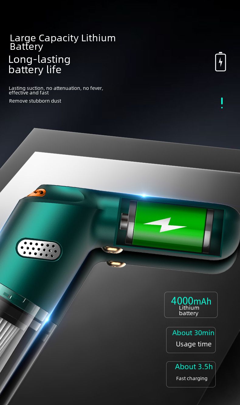 Car Vacuum Cleaner Car Wireless Charging Car Household Handheld Small Car Mini High Power Suction_autovado.com