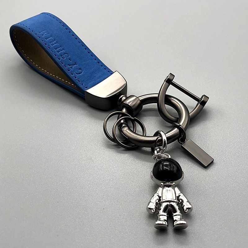 Internet Celebrity Astronaut Keychain Creative Personality Astronaut Pendant Simple Suede Car Chain Key Ring Men And Women_autovado.com