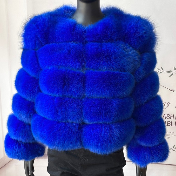 Women's Clothing fur coat fox fur patchwork winter thick warm long sleeve short fur coat_autovado.com