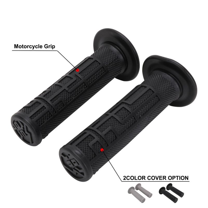 Rubber Grip Handlebar Cover For X/S Off-Road E-Bikes - Non-Slip, Shock-Absorbing, Comfortable Ride (Black/Gray, 12x5.3x5.3cm)_autovado.com