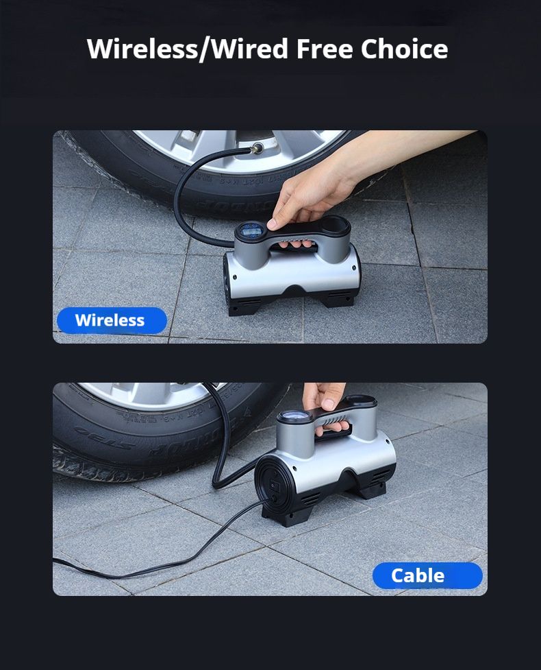 Car mounted inflation pump, portable electric car tire inflation pump, automatic high pressure_autovado.com