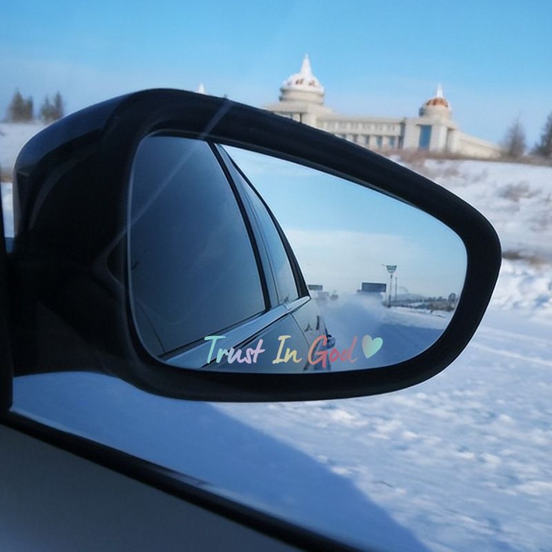 Hot Selling Trust In God Rearview Mirror Female Decoration Car Interior Sticker_autovado.com