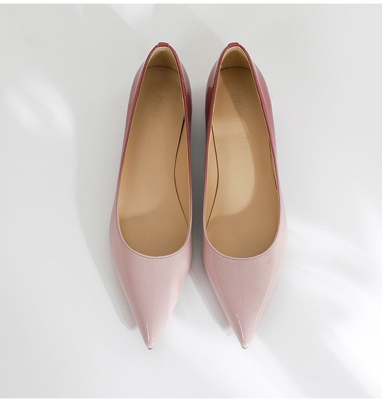 Women's shinguchi party commuter big size premium red bottom nude pointed flats_autovado.com