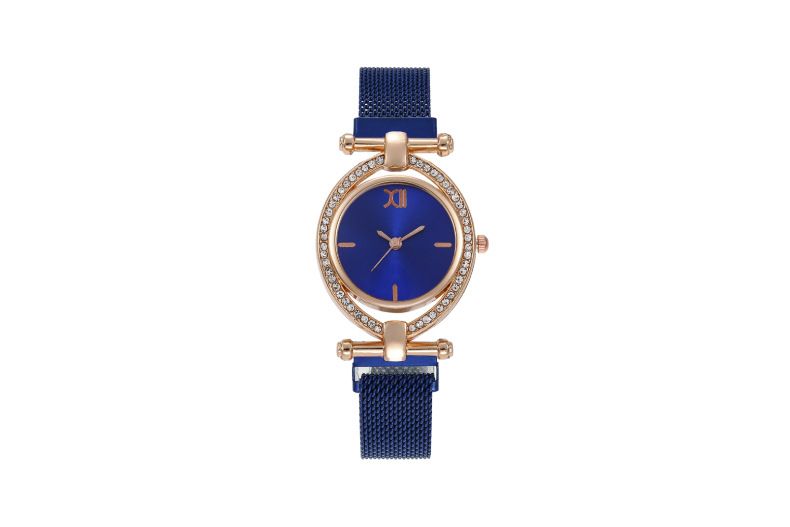 Diamond-encrusted Oval Women's Watch Women's Watch Ferromagnetic Quartz Watch Women's Iron-absorbing Stone_autovado.com