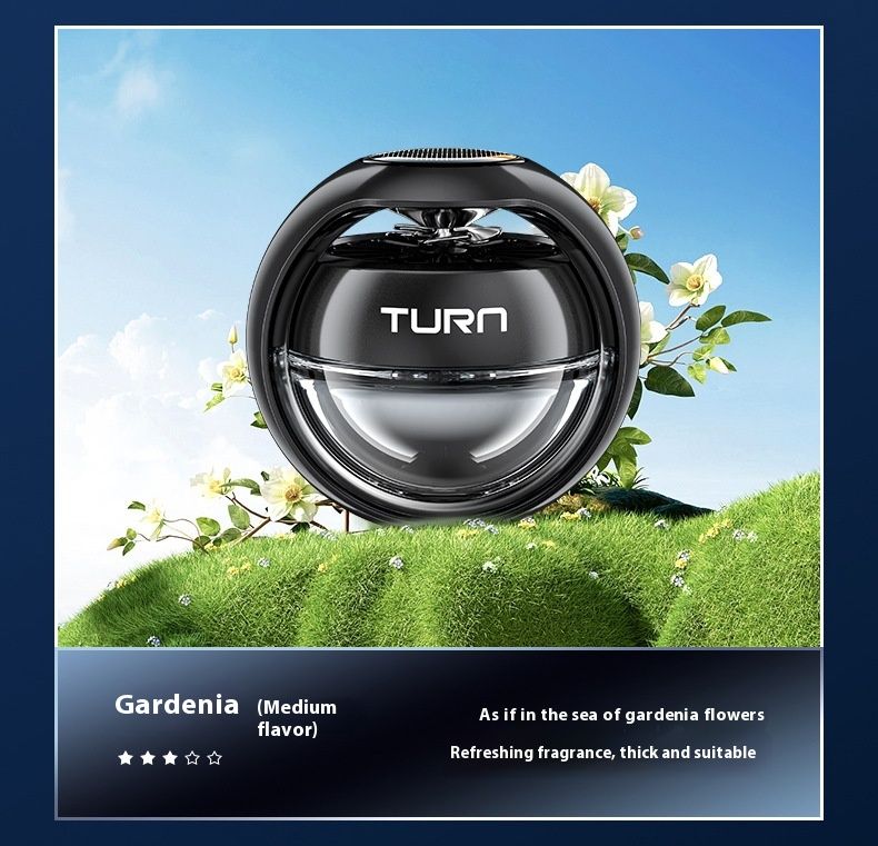 2024 New Smart Solar Car Perfume Aromatherapy Accessories Car Fragrance Interior Decoration Fragrant Fan Car Essential Oil_autovado.com