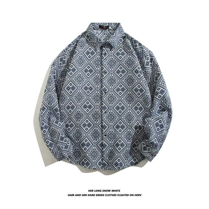 Men's clothing retro plaid shirt women's jacket autumn shirt casual cardigan chic top_autovado.com
